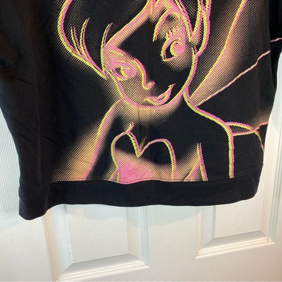 Disney Women Juniors XXL 19 Sweatshirt Pullover Tinker Bell Graphic Lightweight - Picture 3 of 11